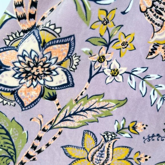 World Market Floral Kimono Robe Cozy Soft Lilac Purple One Size - Picture 8 of 12